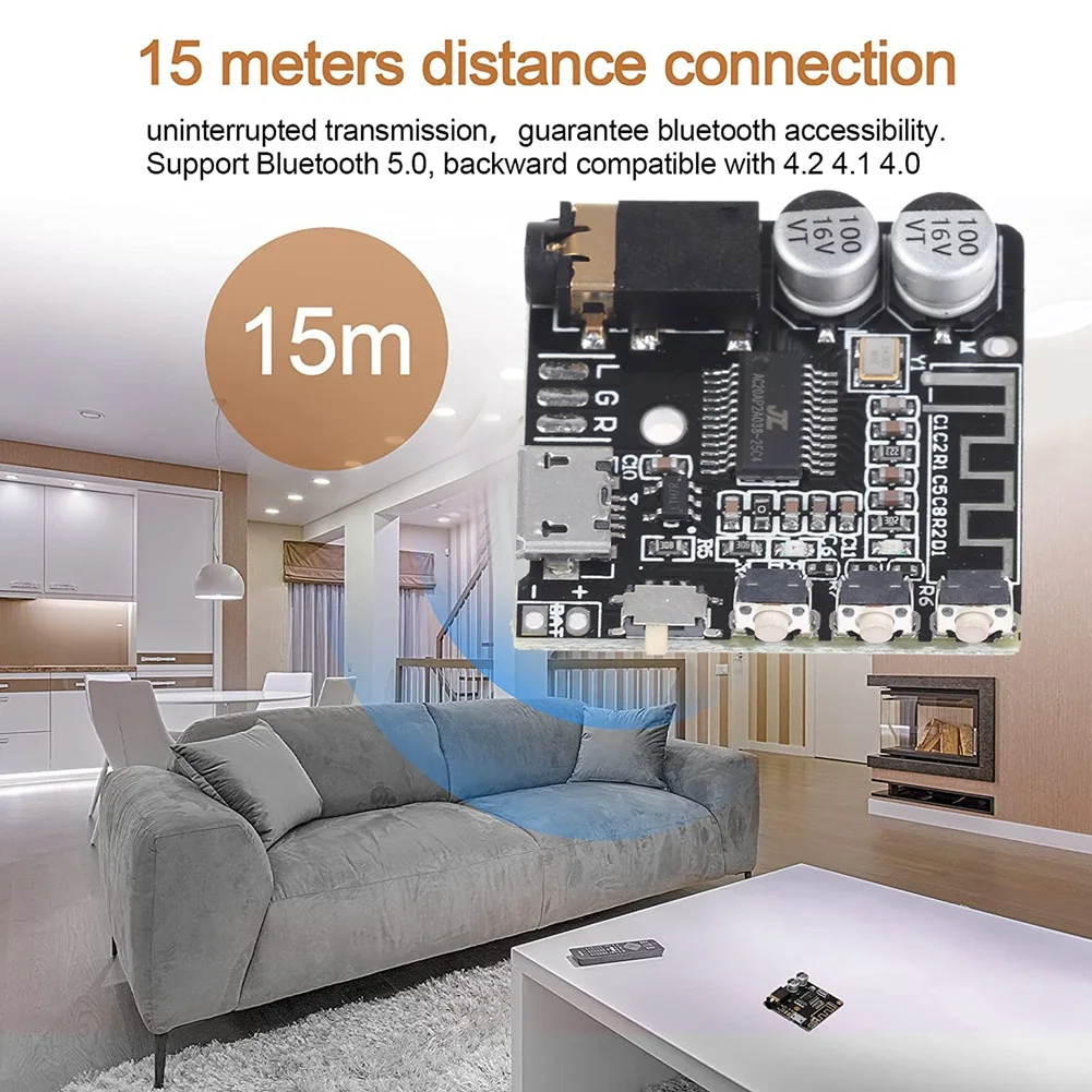

BAAY VHM-314 V.20 MP3 Bluetooth 5,0 плата приема и декодирования звука беспроводной стерео модуль автомобильного аудиоусилителя
