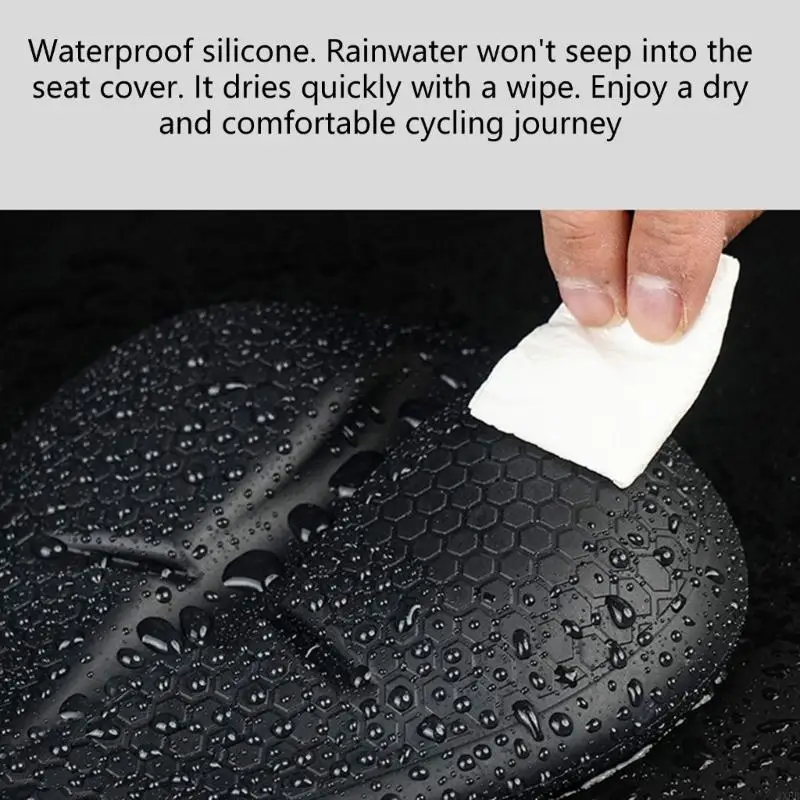 Cushioned Bike Cover Saddles Cover with Center Channel and PU Shell Finish 4XBB