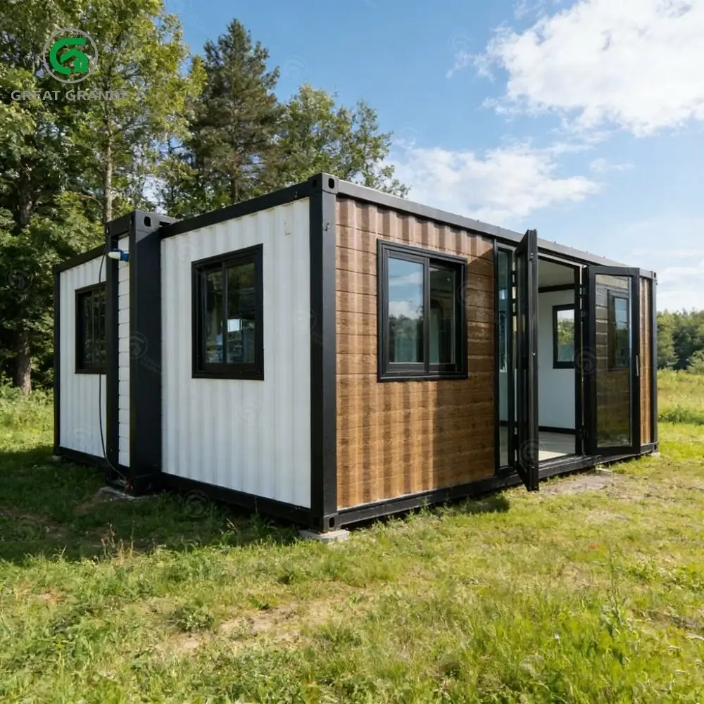 Living Prefab Folding Container House Modular Expandable Tiny Homes Prefab 20ft 40ft Expandable Container House Office for US