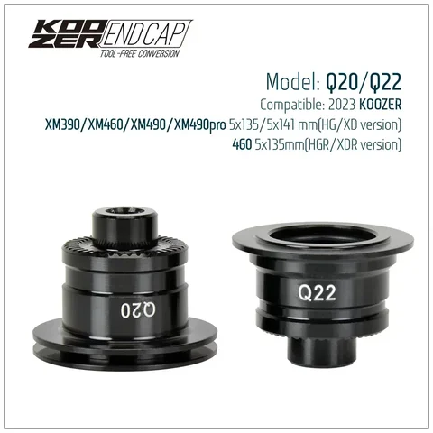 Адаптер торцевой крышки ступицы Koozer XM490/460/450: для 5x100 - 110*148, аксессуары для велосипеда