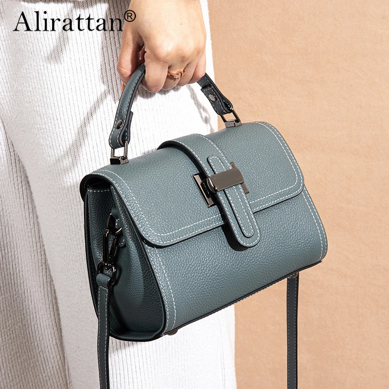 Alirattan Women's Bag 2024 New Handbag Women's Crossbody Shoulder Bag High Quality Texture Real Leather Bag