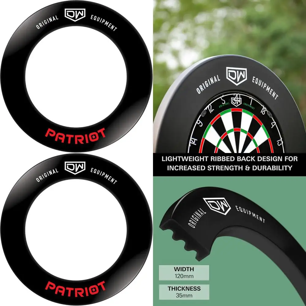 

Red Steel Tip Dartboard Surround | Protective Ring for All Dartboards, Easy Install, Wall Guard