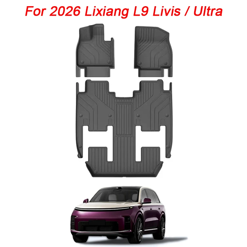 Car Floor Mats for Lixiang L9 Livis / Ultra 2026 Cargo Liner Trunk Mats Backrest Kick Pads Protection Car Interior Accessories