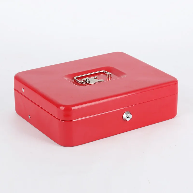 กล่องเก็บเงินแบบใช้กุญแจ กล่องเก็บตั๋ว ป้องกันการโจรกรรม กล่องเก็บเงินแบบพกพา กล่องฟิวส์ขนาดเล็กสำหรับใช้ในบ้าน