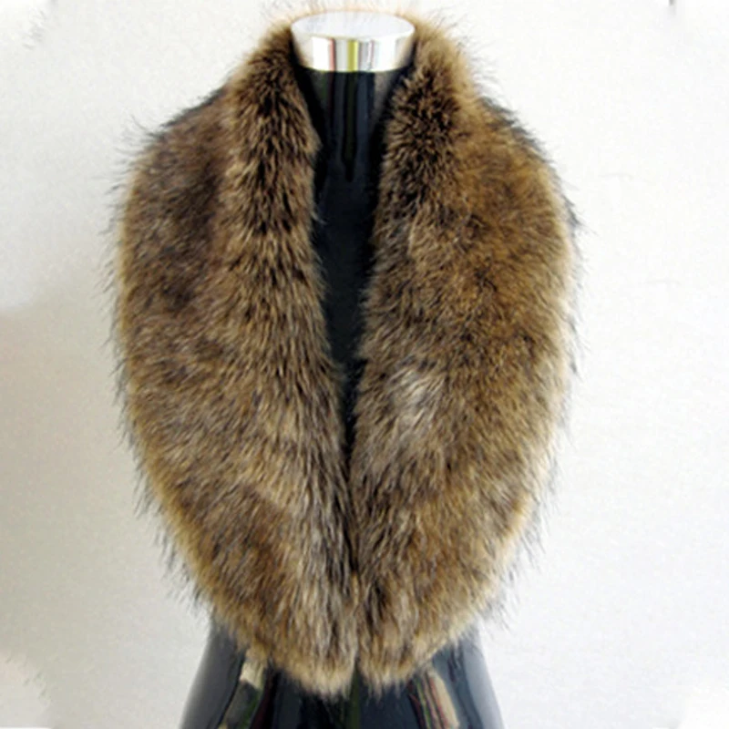 Écharpe en Fausse Fourrure de Renard pour Femme, Col Chaud en Laine Artificielle, Châle pour Dame, Bande de Coupe, Manteau, Chapeau, Accessoires
