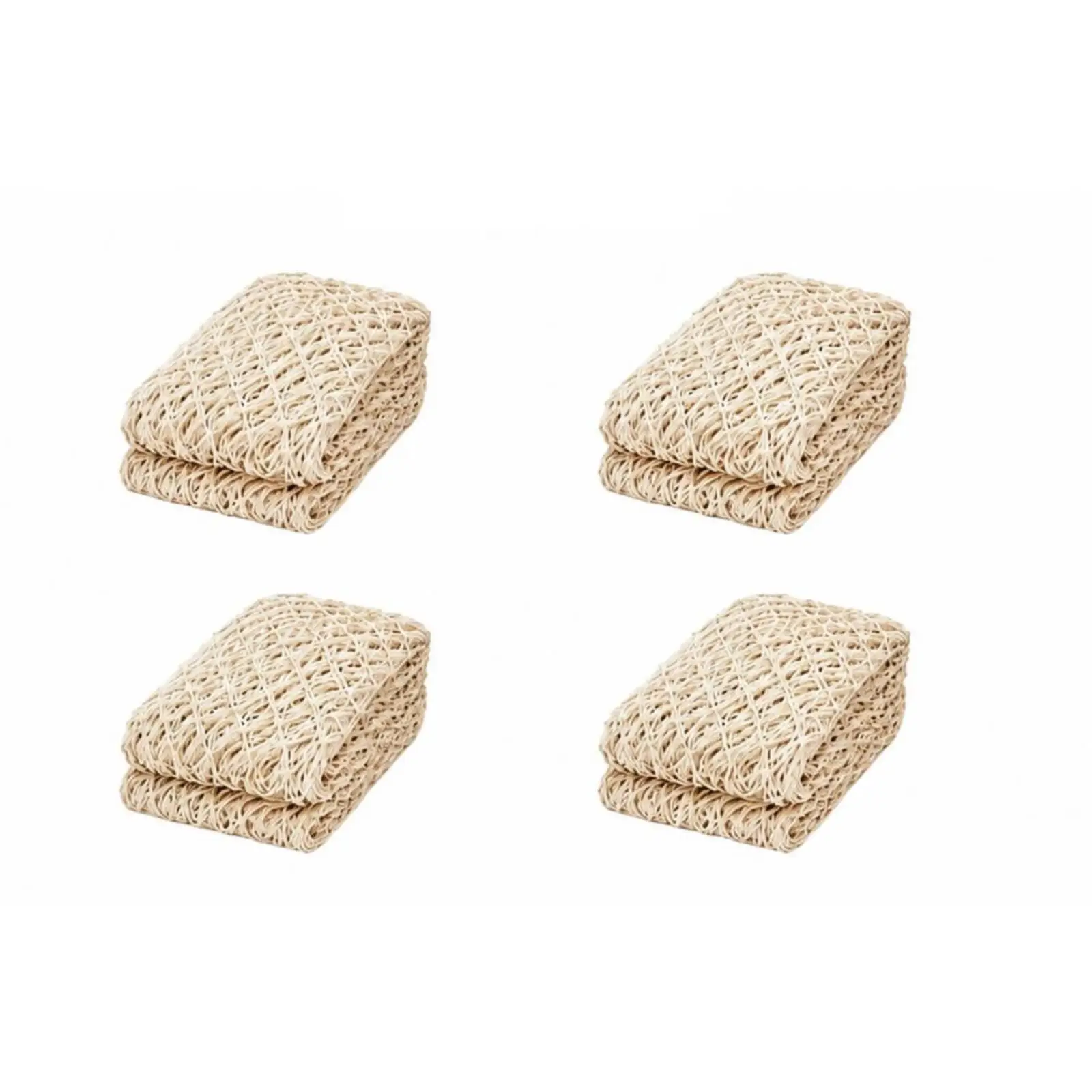 4 Pieces Polyester Fishnet Wall Decor Open-Weave Diamond-Mesh Decorative Net Lightweight Knotted Fishnet Backdrop for Seaside