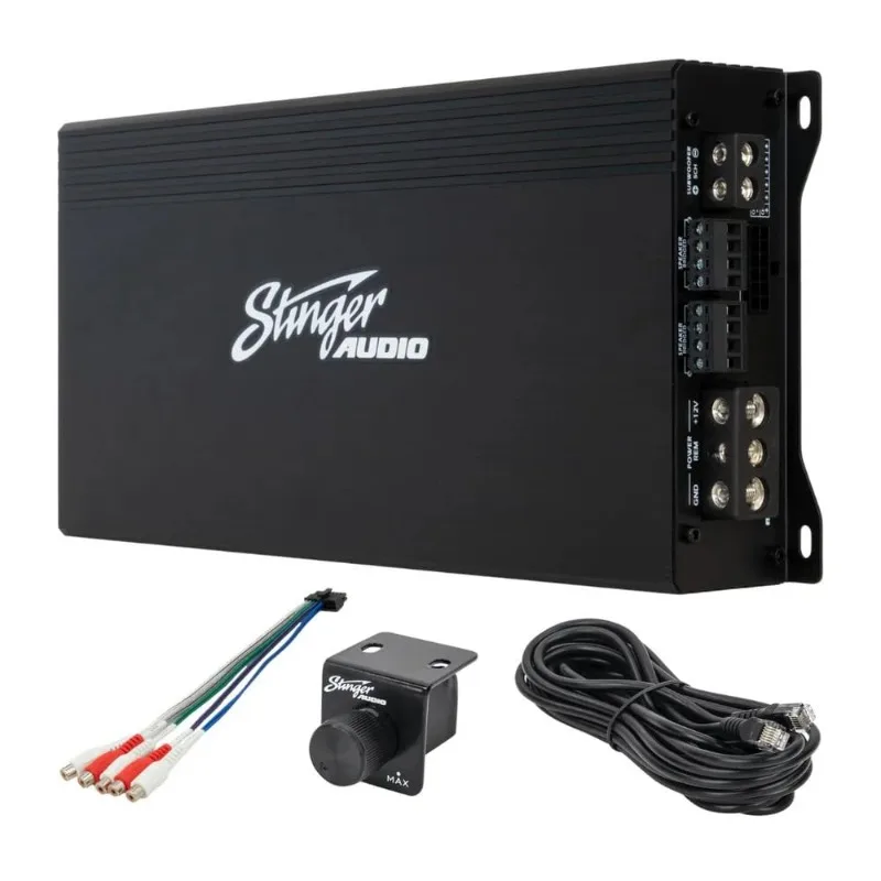 Audio MT-1000.5 1200 Watt 5-Channel Car Audio Amplifier, Class D, Hexfet Mosfet, Crossover Multiplier, Remote Subwoofer Bass