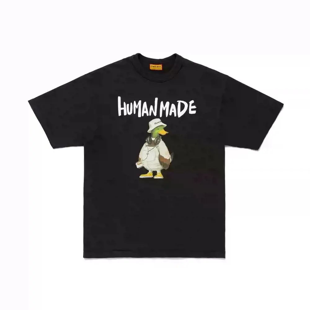 Human Made Comic Duck Slub Cotton T-Shirt, Casual Tee for Men Women