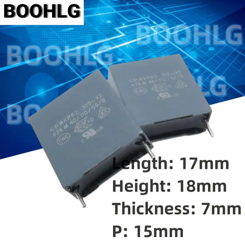 10PCS Xiamen Farah MKP62 0.47uf 474 470nf 275v 305v x2 film capacitor 15mm
