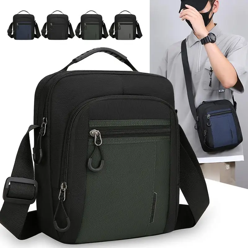 

Men's Shoulder Bag Business Leisure Large Capacity Portable Handbag Multi Layer Waterproof Summer Male's Crossbody Bags