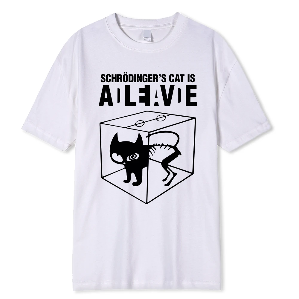 The Big Bang Theory Schrodinger Cat Short Sleeve T-shirt Summer Men Women Casual High Quality Harajuku Premium Clothing