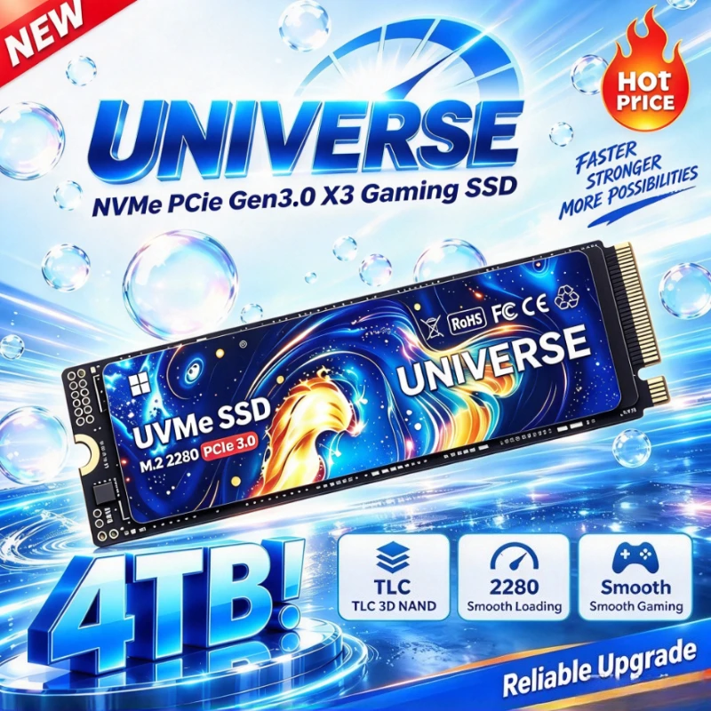 Original Gaming SSD M.2 NVMe PCIe3.0 2280 UNIVERSE TLC 3D NAND 500GB 1TB 2TB 4TB High Speed Solid State Disk for Desktop Laptop