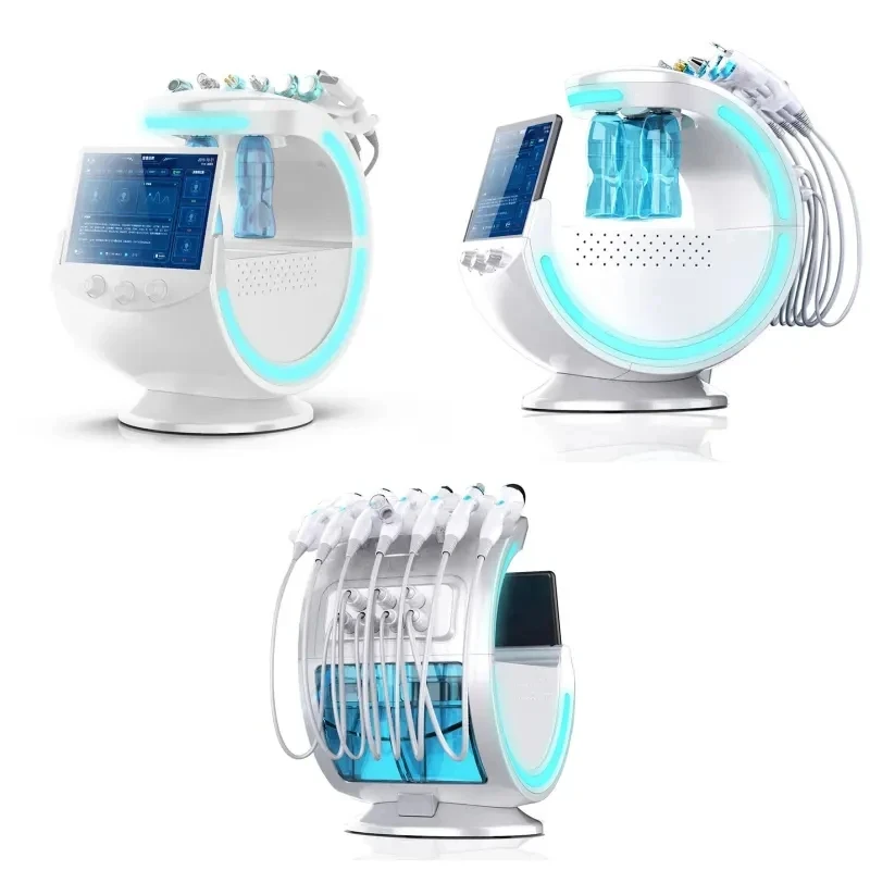 Ice Blue Magic Microdermabrasion Mirror Skin Analyzer Oxygene Machine Professional Ultrasound Care Cryotherapy