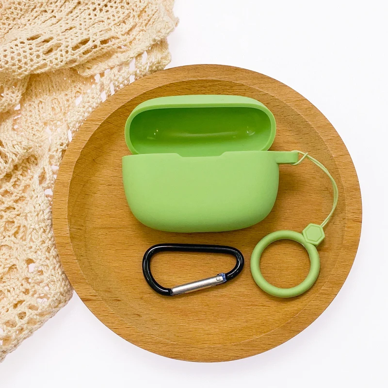 Voor Jbl Wave 200 Tws Oortelefoon Case Siliconen Draadloze Bluetooth Cover Voor Jbl Wave 200 Hoofdtelefoon Zakken Met Vinger Band