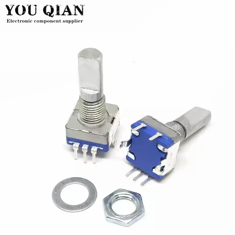 5PCS Plum handle 15mm 20mm rotary encoder coding switch / EC11 / digital potentiometer with switch 5 Pin