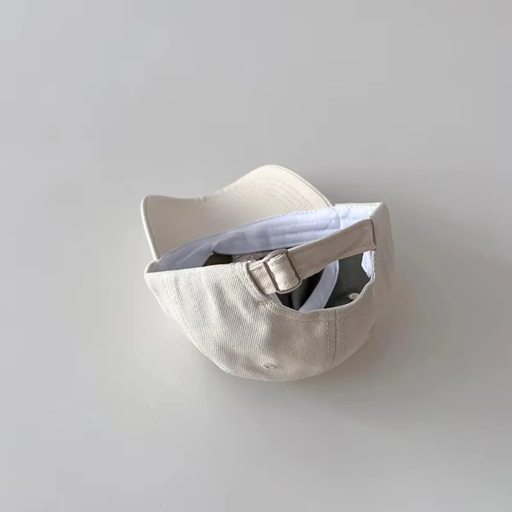 

Embroidery Letter Kids Baseball Hat Solid Cotton Adjustable Children Duck Tongue Hats Breathable Sun Visors Baby Peaked Cap