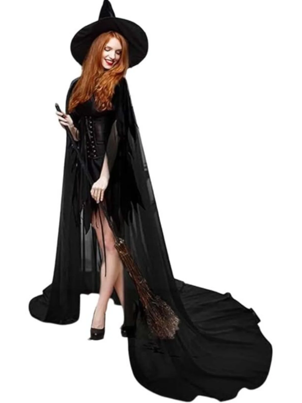 

Длинный шифоновый плащ Bla для выступления на сцене, ролевая ведьма, косплей, женская мода, лето 2024, костюм T