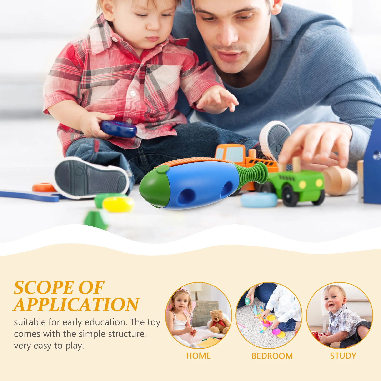 Strumento musicale a percussione per bambini Ritmo musicale in plastica Giocattolo Strumento musicale educativo per bambini Regalo di compleanno