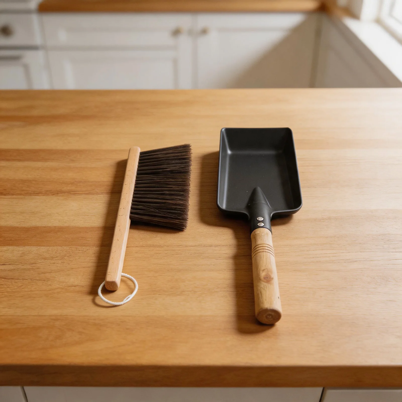 Metal Fireplace Ash Scraper Brush Set Iron Dustpan Shovel For Wood Stove Coal Cleaning Tools - view 3