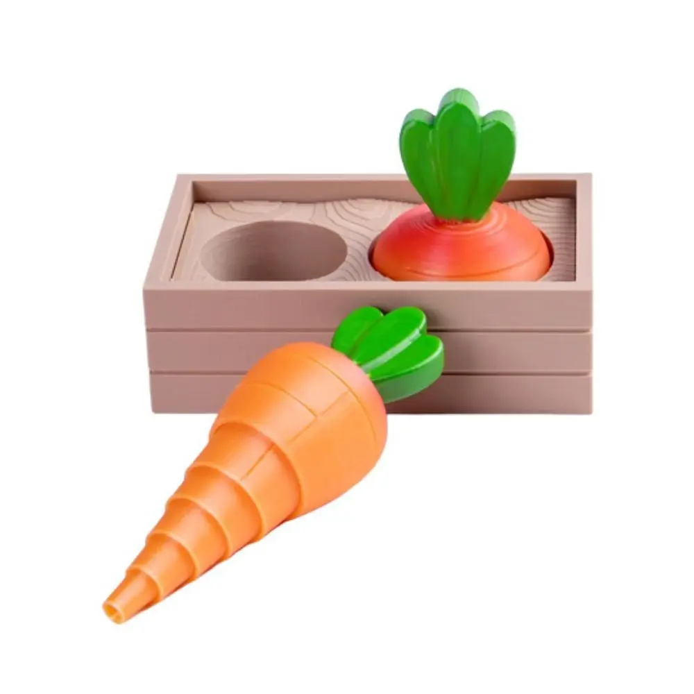 Colorful 3D Printed Scalable Carrot Simulation Plants Fidget Easter Stretchable Ornament Expandable Easter Desktop Decorations