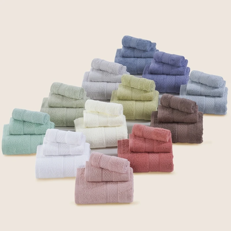 Solid color machine washable cotton towel bath towel square towel for bathing and washing face bathroom bathroom clean absorbent