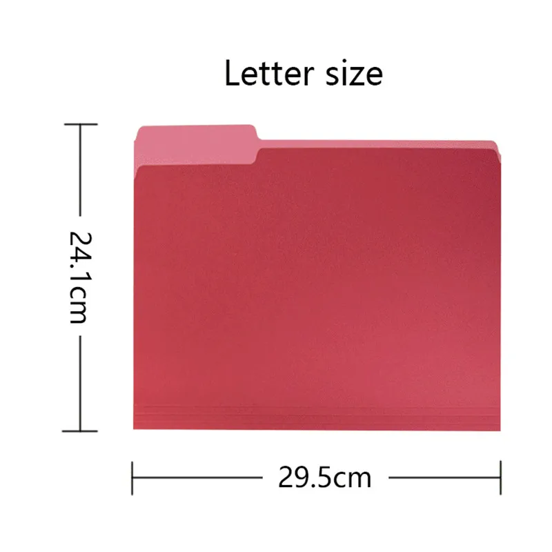 100pcs Reinforced File Folders Two-Tone Color 1/3 Cut Tab Letter Size Extra Capacity Manila Folder for Document Office Filling