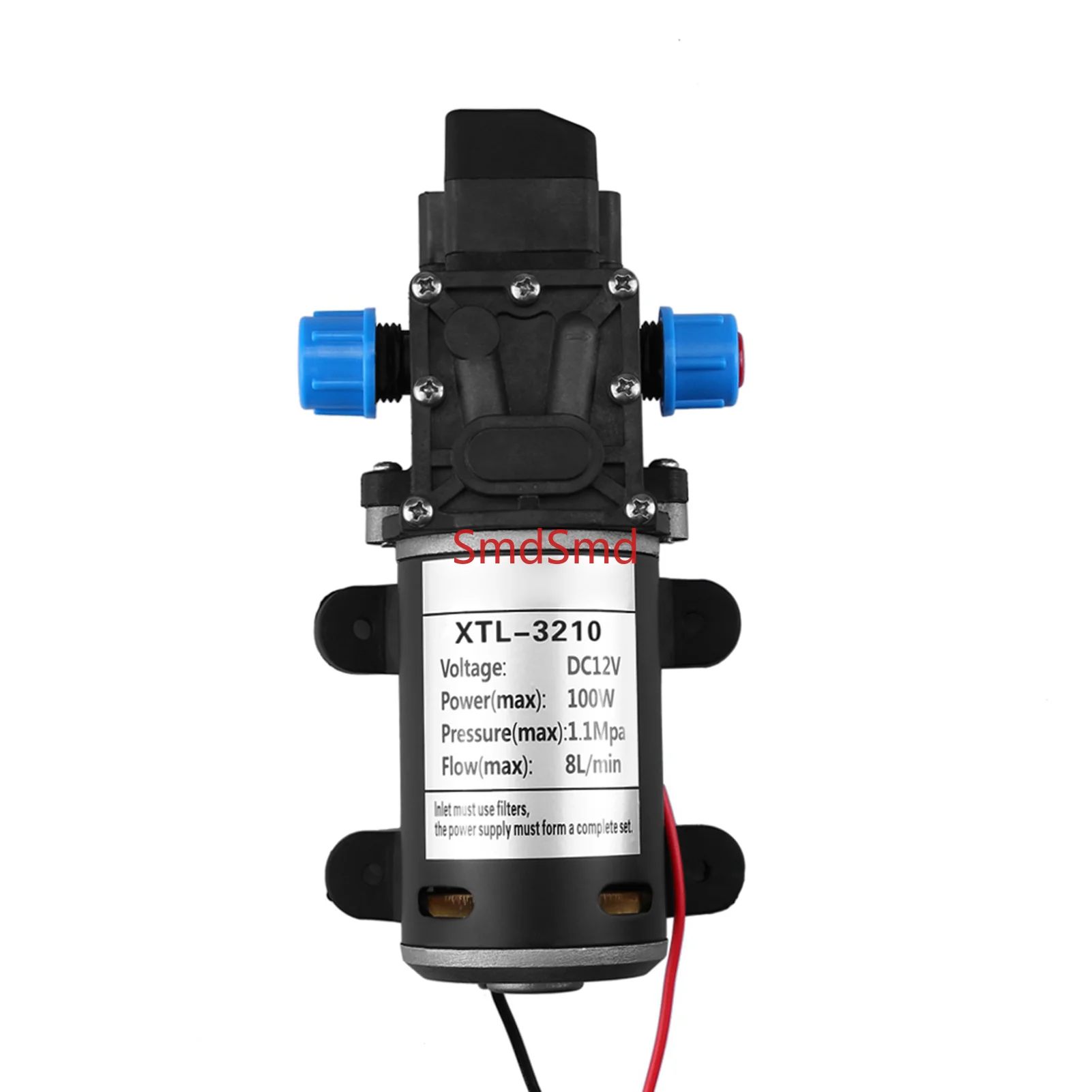 12V DC 100W 8L/Min 160Psi High Pressure Diaphragm Self Priming Water Pump for Wash Water Pump