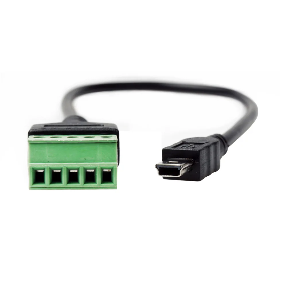 موصل USB خالي من اللحام USB صغير 5P سلك توصيل طرفي أخضر صغير 0.3 متر #2