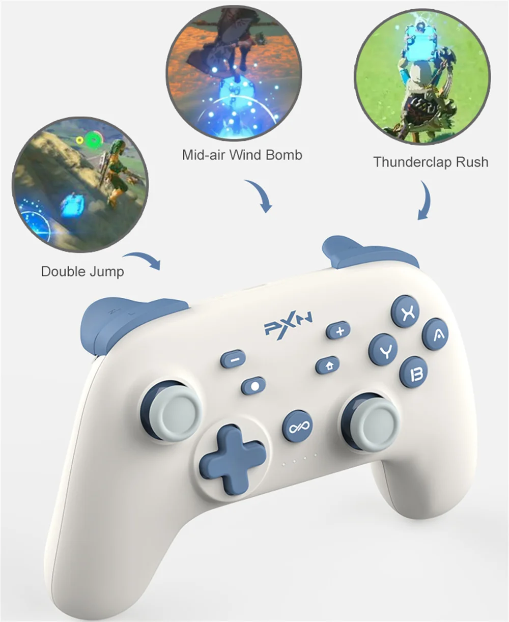 Pxn p50 gamepad sem fio bluetooth para nintendo switch/lite/oled, controlador do jogo do joystick para jogos do vapor de windows 7/8/10/11 do pc