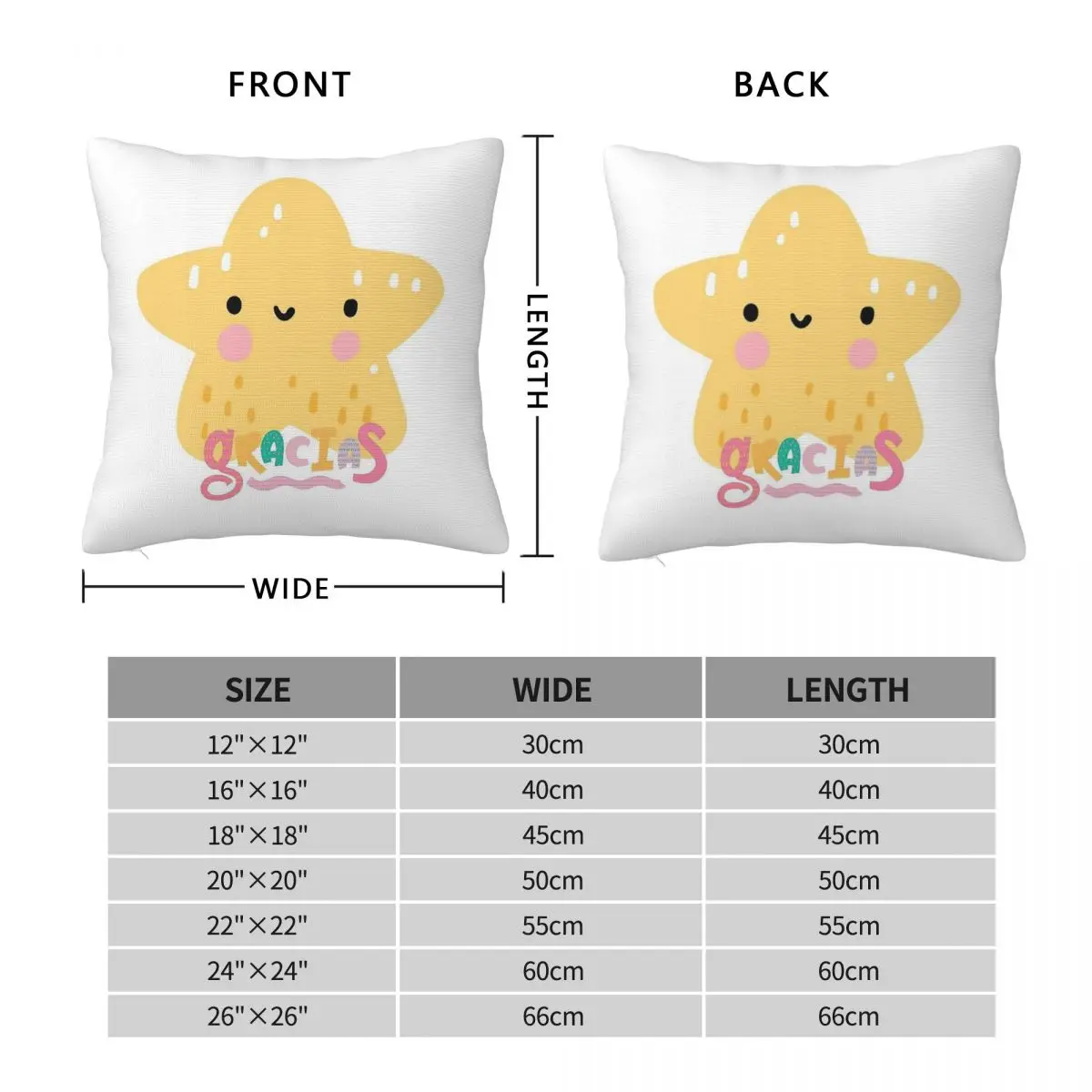 Gracias Thank You Pillowcase Polyester Linen Velvet Pattern Zip Decorative Throw Pillow Case Bed Cushion Cover 18
