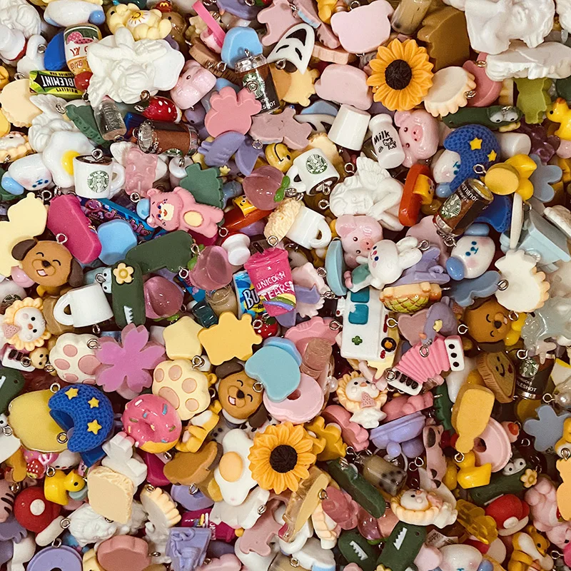 مجموعة دلايات راتنج فاكهة حيوانات كرتونية ، قرط ذاتي الصنع ، سوار ، قلادة ، صناعة ، بيع بالجملة ، دلايات من من المجوهرات ، من من من من من من من صوفي