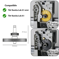 Upgraded Hardened Steel A1/A1 Mini Extruder Gear Assembly  CNC POM Nanocoated Hardened Steel for Bambu Lab A1/A1 mini 3D Printer