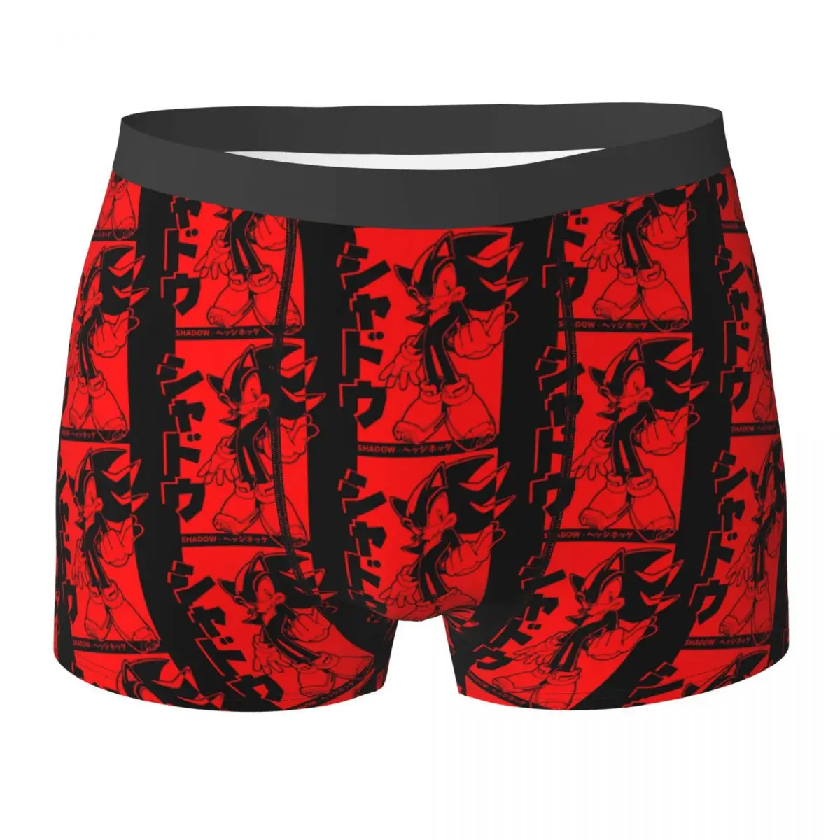 Boxer Underpants Shorts Japanese Shadow The Hedgehog Panties Men's Soft Underwear for Homme Man Boyfriend Gifts