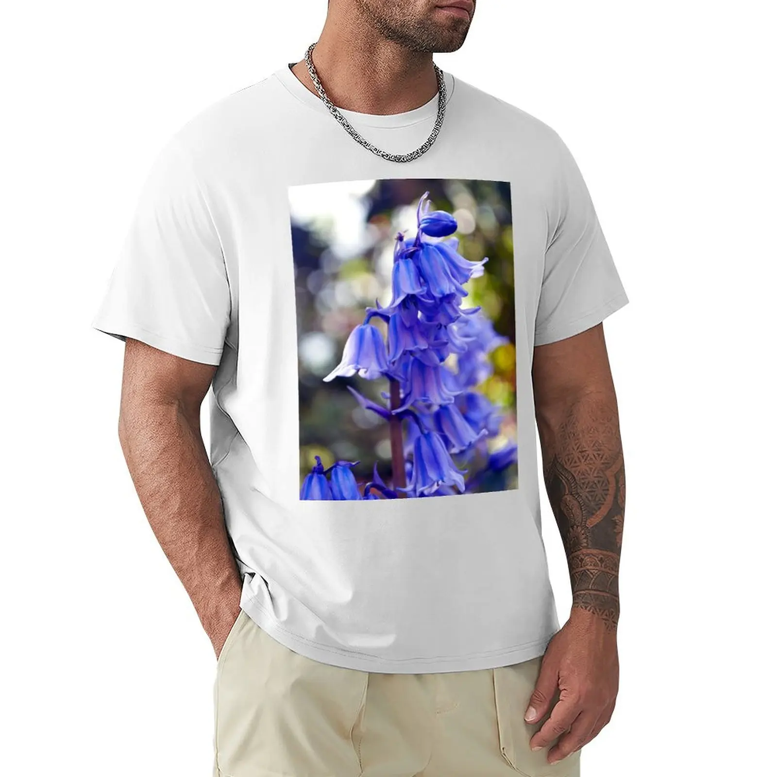 Bluebells Spring Flowers Hyacinthoides T-shirt vintage sublime anime oversized t shirt men