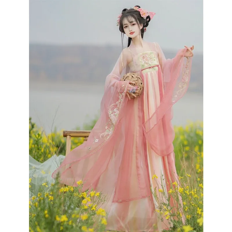 Hanfu for women and adults 2026 new spring/summer chest-length petite outfits with a flowing ancient style