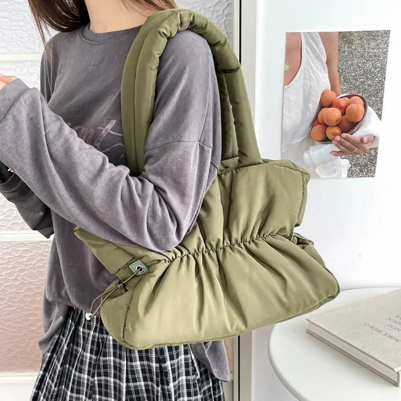 Women's Winter Handbags women thick cotton totes bags ladies shoulder bag female big winter bags large capacity designer bag