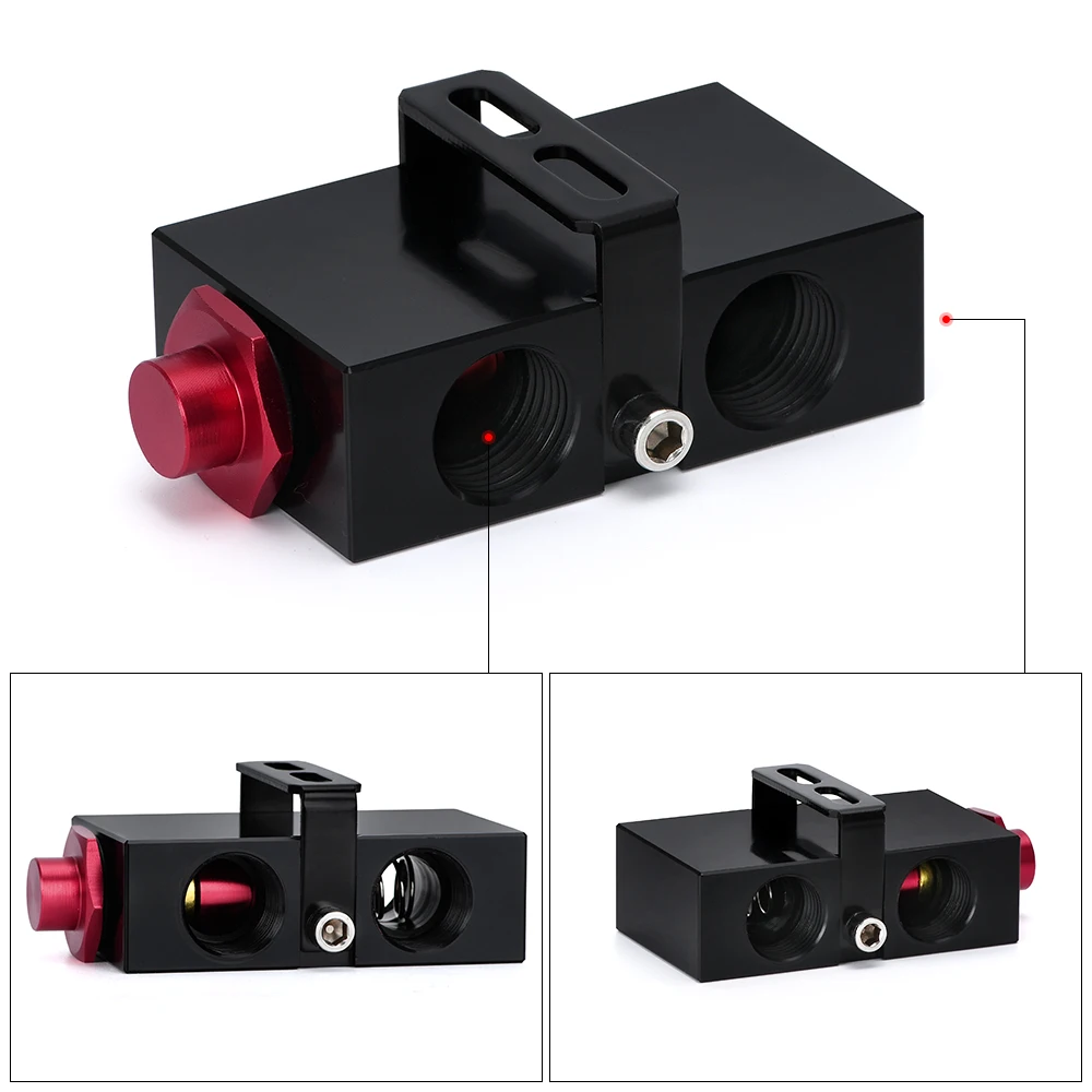 Oil Sandwich With Thermostat Oil Filter Sandwich Adaptor With In- Line Oil Thermostat AN10 Fitting Adapter