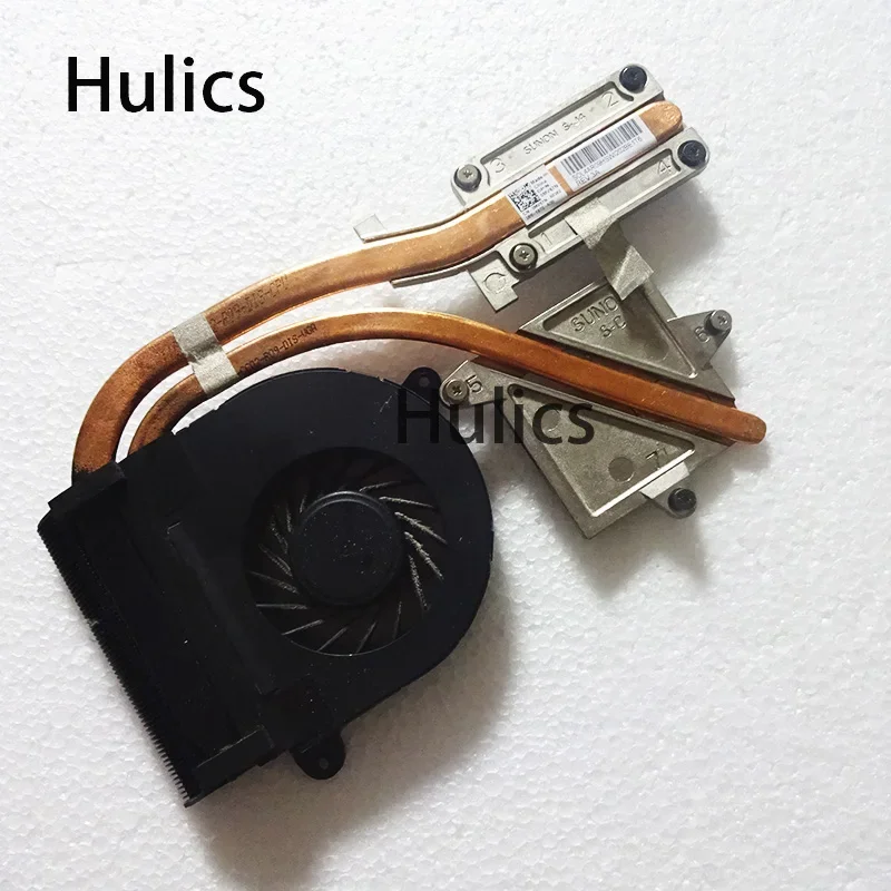 Hulics Used For Dell Inspiron 17R 5720 7720 P15E 0MV67N 4AR09HSWI20 Laptop Notebook CPU Cooling Heatsink CN-0D0D6C Fan