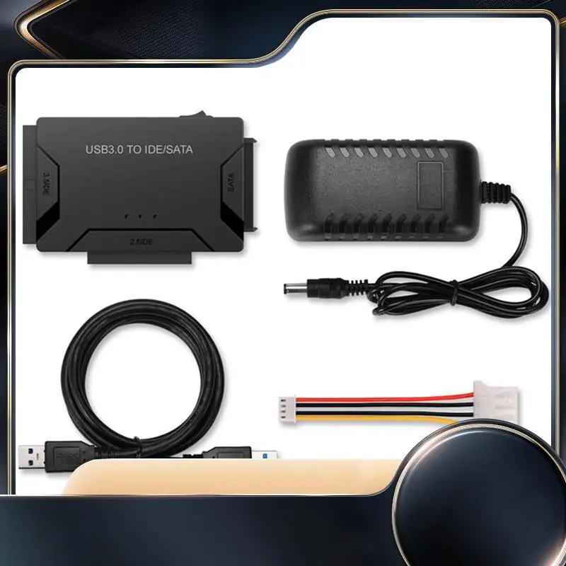 

USB3.0 Hard Drive Adapter, 3-Way USB3.0 To SATA/IDE Easy Drive Cable, Multi-Function Easy Drive Cable, 1 Set ABS US-Plug