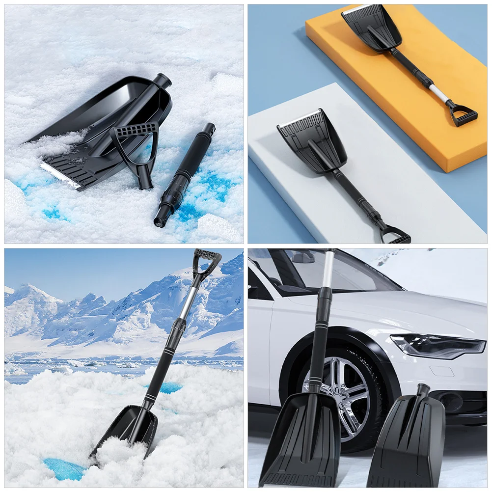 

Retractable Snow Shovel Solid Texture Lightweight Ice Remover for Car Winter Snow Removal Tool Sturdy Camp Shovel