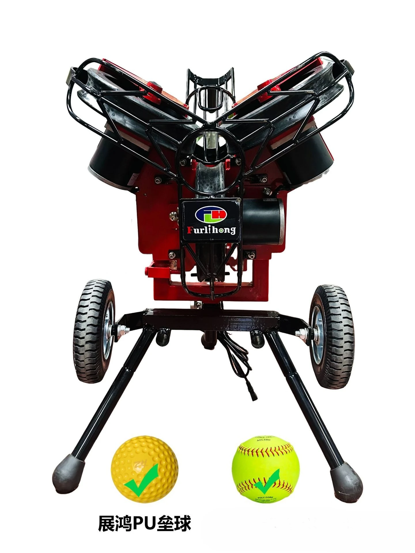 ZH-007B Macchina per servire softball a tre rotondi Macchina per lanciare softball Lanciatore softball Attrezzatura per colpire la pratica professionale