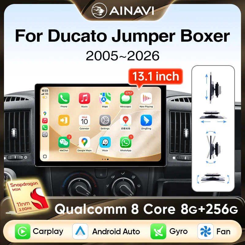 

Ainavi 13.1 Car Radio For Fiat Ducato Citroen Jumper Peugeot Boxer 2005-2024 Wireless Carplay Android Auto Car Multimedia 2 Din