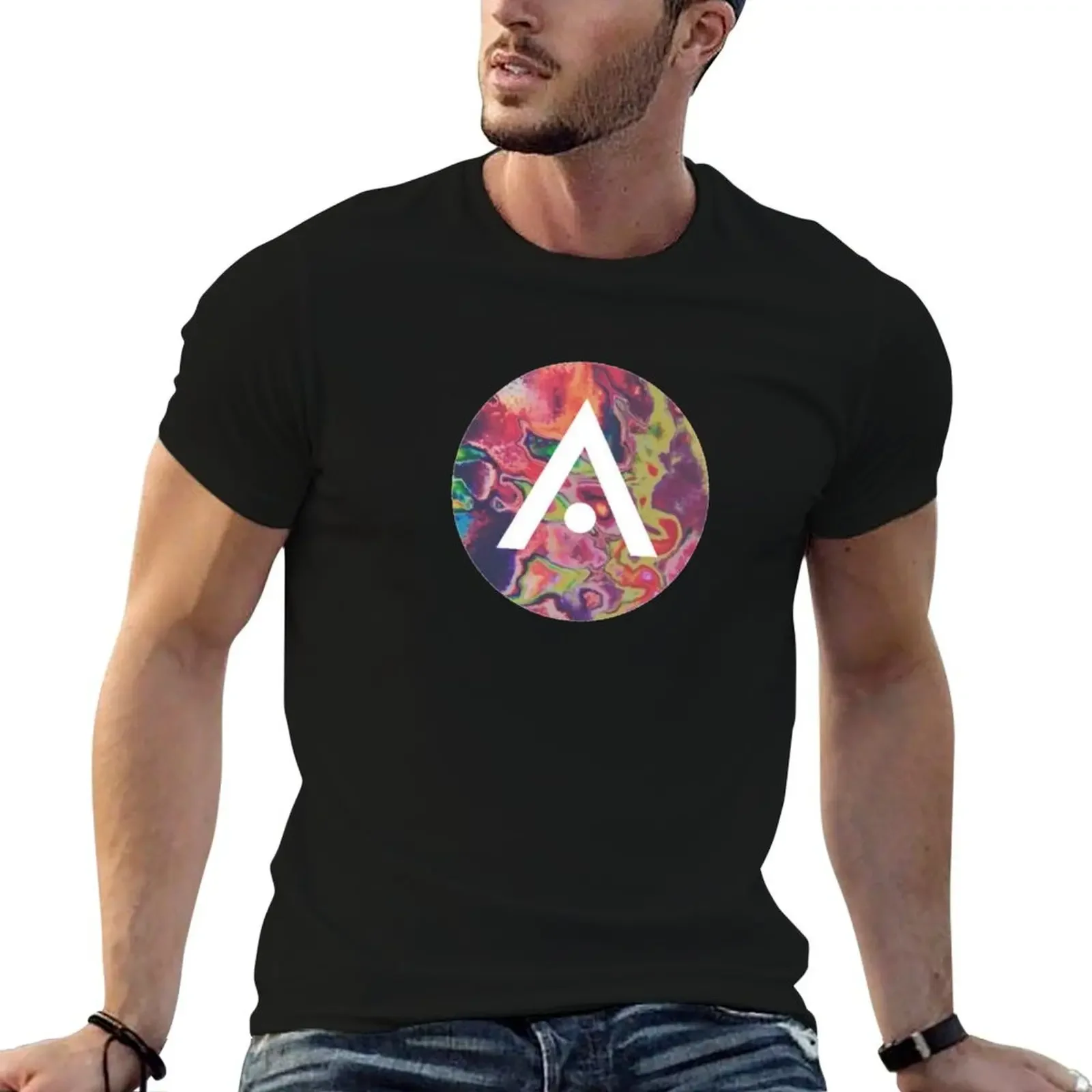 

Rainbow Tie Dye Aveda Logo T-Shirt quick drying kawaii clothes vintage clothes heavyweight t shirts for men