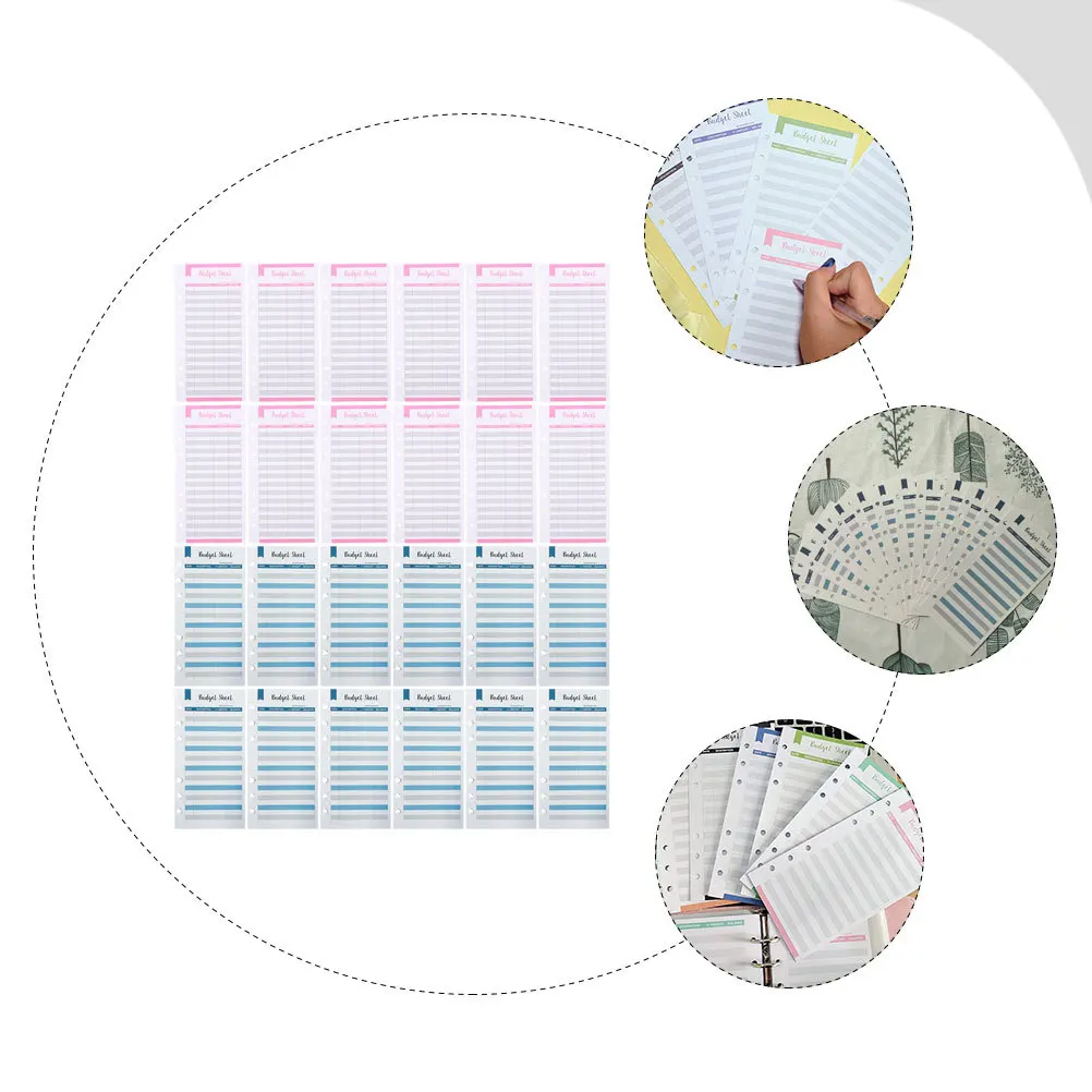 24 قطعة بطاقات الاستهلاك توفير الوقت توفير العمالة براعة رائعة محبوبة على نطاق واسع أوراق الميزانية النقدية أوراق تتبع النفقات #1
