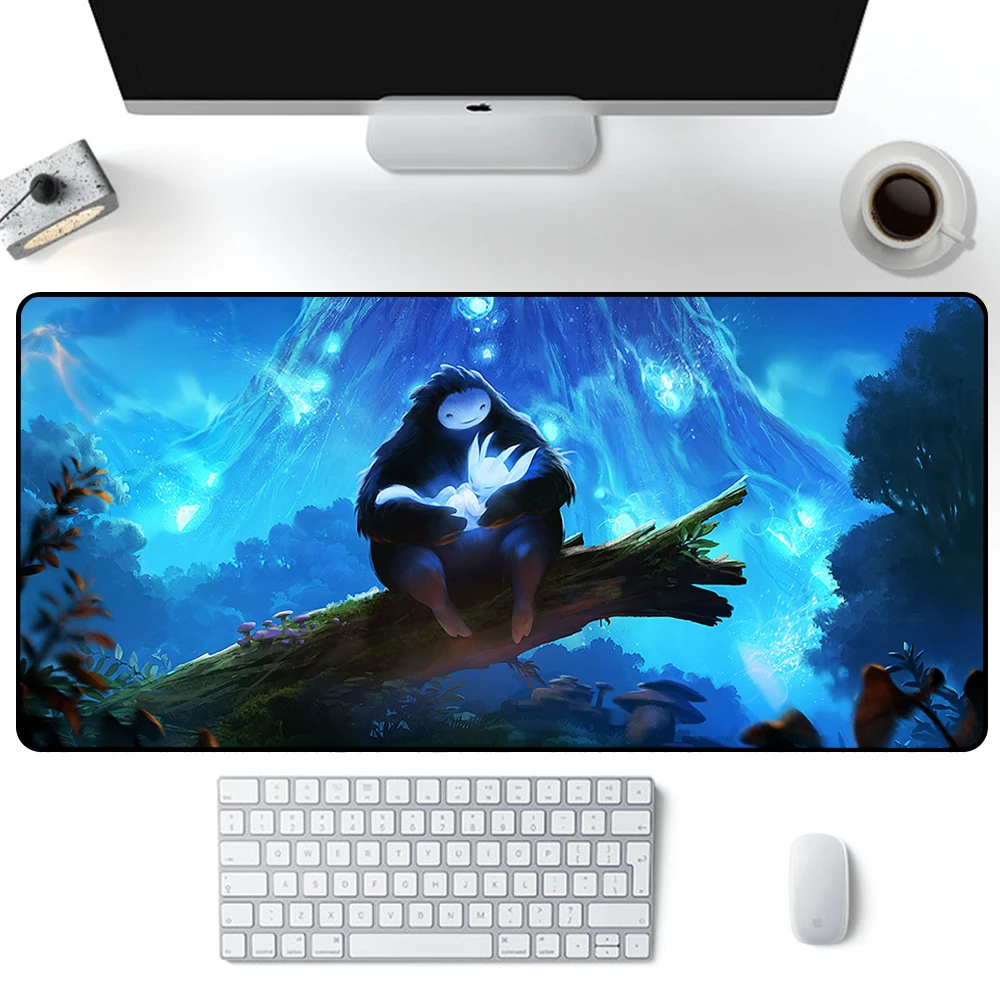 Ori e a floresta cega mouse pad grande gamer mousepad computador xxl tapete do mouse teclado tapete de mesa portátil mausepad