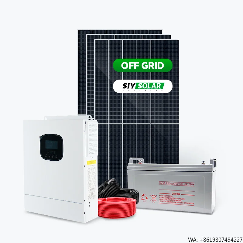 SIY SOLAR 24/7 Working Hybrid Solar System with 10MW/20MW Capacity Batteries Bank 5/3.5/6.2/11/22KW Load Power MPPT Controller