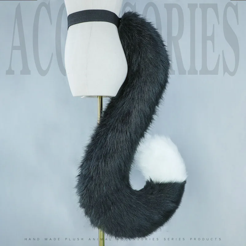 130CM Anime Cos Cat Fox Tails Plush Cosplay Costumes Long Tail Dog Furry Tail Role Play Party Performance Props Tail For Women