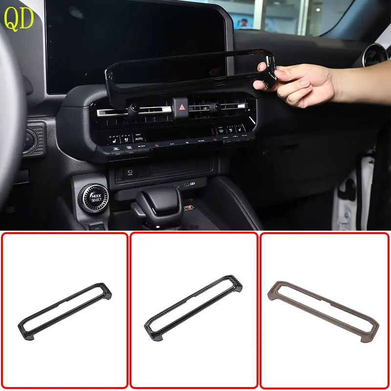 

ABS black For Toyota Land Cruiser Prado 250 LC250 2024+ Car center control air outlet decorative frame sticker car accessories