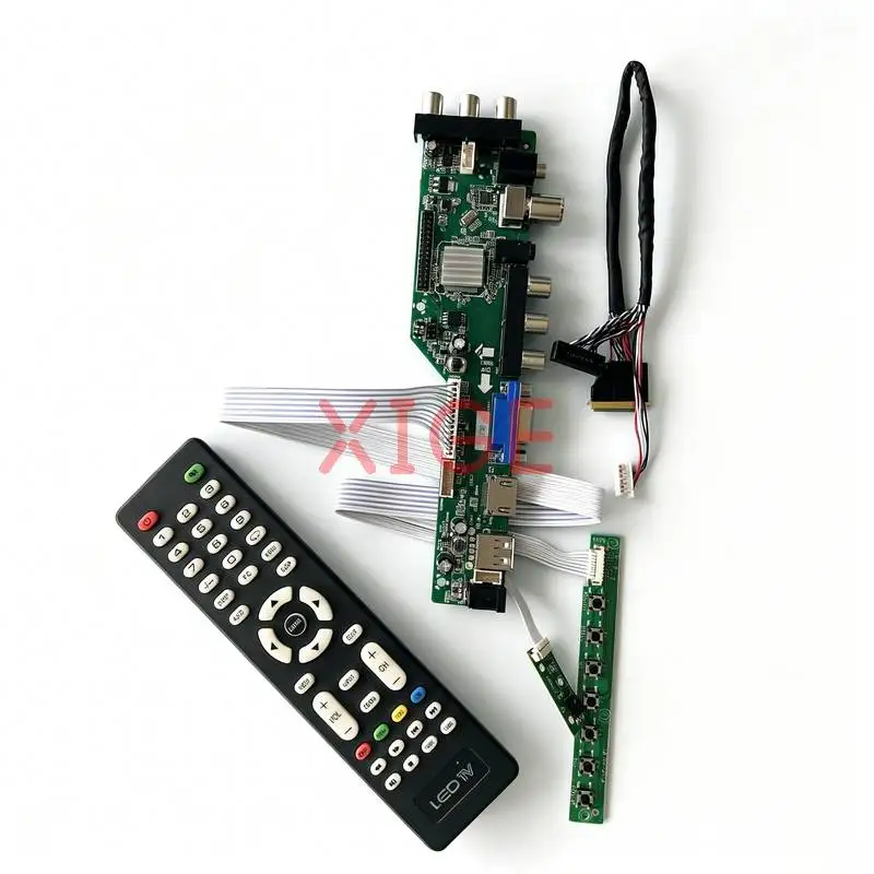 Carte de commande compatible avec les écrans d'ordinateurs portables HT101HD1 HSD101PHW1 M101NWN8 LP101WH1 HDMI/VGA/AV/USB/DVB 1366x768, kit DIY LVDS 40 broches 1366*768