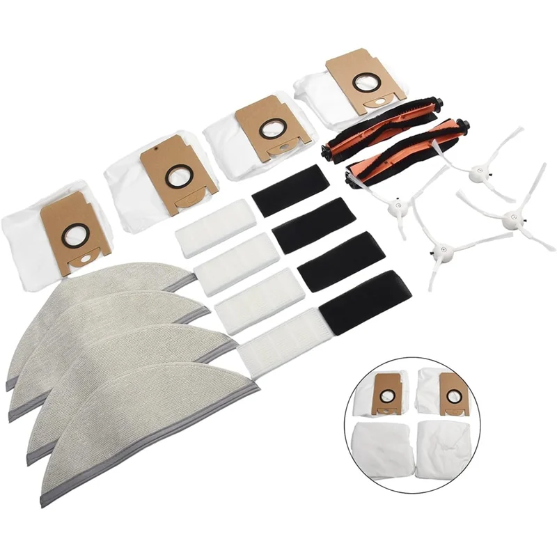 A005-untuk Lydsto R1/R1A/R1 Pro/S1 Robot Penyedot Debu Sikat Sisi Utama Filter Hepa Suku Cadang Pengganti Kain Pel
